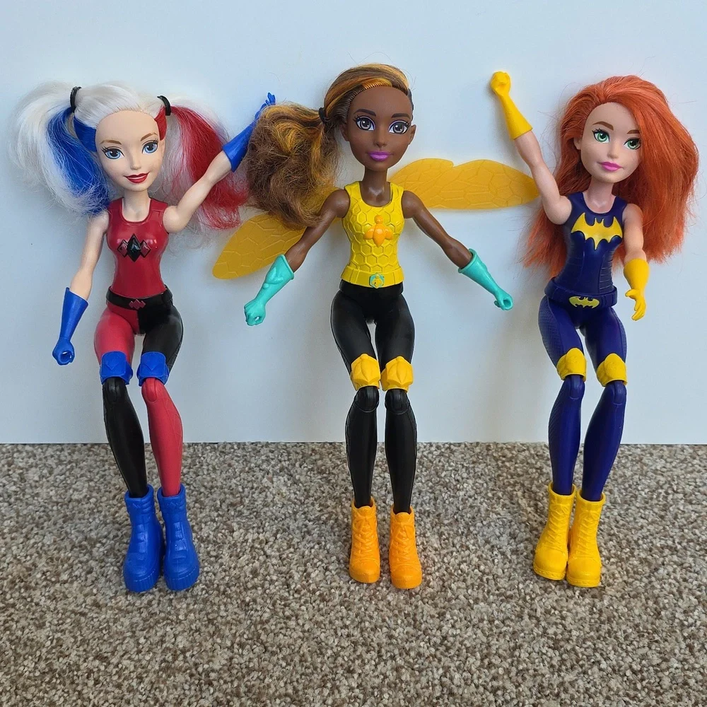DC Superhero Action Doll Set - Harley Quinn, Bumblebee, Batgirl